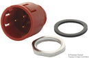 BINDER 99-9107-50-03 Circular Connector, 720 Series, Panel Mount Plug, 3 Contacts, Solder Pin, Nylon (Polyamide) Body