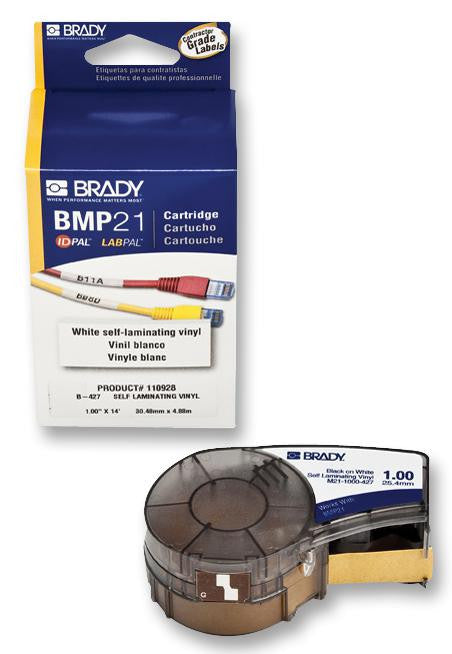 BRADY M21-1000-427 LABEL, SELF-LAM, VINYL, 25.4MM, 4.26M