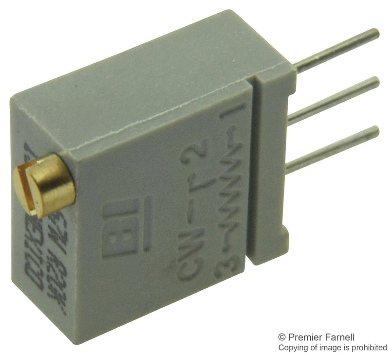 BI TECHNOLOGIES / TT ELECTRONICS 67WR20KLF Trimmer Potentiometer, 20 kohm, 500 mW, &plusmn; 10%, 67 Series, 20 Turns, Through Hole