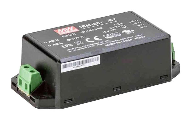 Mean Well IRM-60-48ST AC/DC Enclosed Power Supply (PSU) ITE 1 Outputs 60 W 48 V 1.25 A