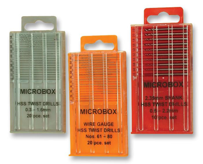 DURATOOL PDR4005 MICROBOX SHANKED DRILL SET, 10-PC