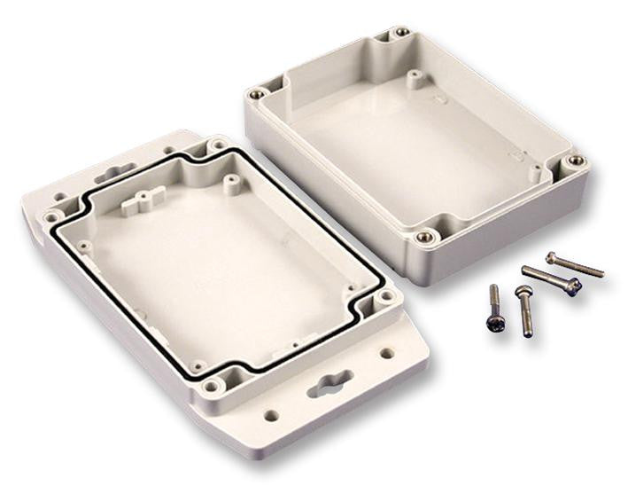 HAMMOND 1555C2F22GY IP67 Polycarbonate Enclosure with Flanged Lid - 120x66x42mm