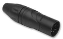 AMPHENOL AX5MB-AU XLR Audio Connector, Plug, 5 Contacts, Cable Mount, Metal Body, Gold Plated Contacts