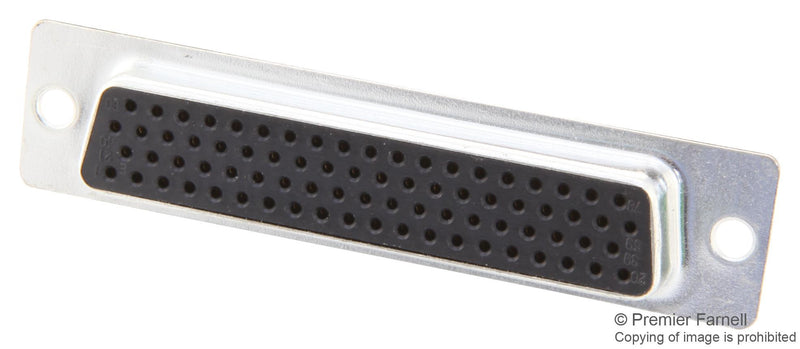 AMPHENOL COMMERCIAL PRODUCTS 17EHD078SAA000 D Sub Connector, 78 Contacts, Receptacle, DD, 17EHD Series, Metal Body, Solder