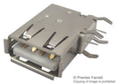 WURTH ELEKTRONIK 614004134726 USB Connector, USB Type A, USB 2.0, Receptacle, 4 Ways, Through Hole Mount, Right Angle