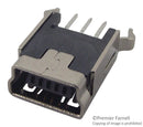 WURTH ELEKTRONIK 651005136421 USB Connector, Mini USB Type B, USB 2.0, Receptacle, 5 Ways, Through Hole Mount, Vertical