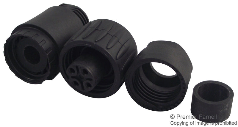 AMPHENOL C016 20D003 100 12 Circular Connector, Ecomate C016 Series, Cable Mount Receptacle, 4 Contacts, Screw Socket