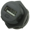 MULTICOMP 2UB3001-W05100 USB Sealed Connector, USB Type A, USB 2.0, Receptacle, 5 Position, Through Hole Mount, IP67