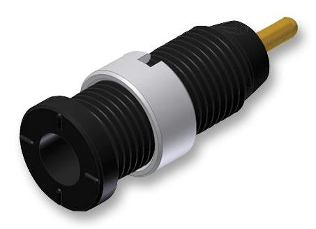 HIRSCHMANN TEST AND MEASUREMENT 975459700 Banana Test Connector, 2mm, Receptacle, Panel Mount, 10 A, 1 kV, Gold Plated Contacts, Black