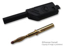 HIRSCHMANN TEST AND MEASUREMENT 975090700 Banana Test Connector, 2mm, Plug, Cable Mount, 10 A, 1 kV, Gold Plated Contacts, Black