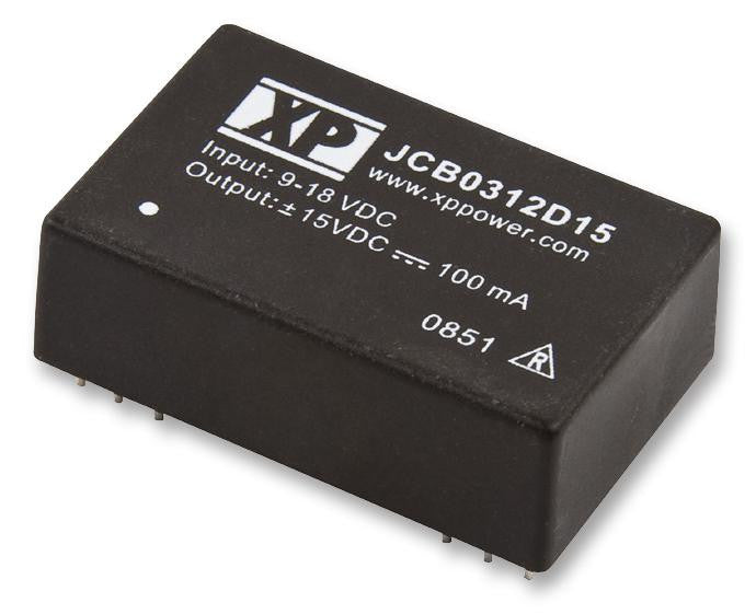 XP POWER JCB0312S24 3 Watt 2:1 Input Range Single Output DC/DC Converter, Input 9V to 18V, Output 24V/125mA