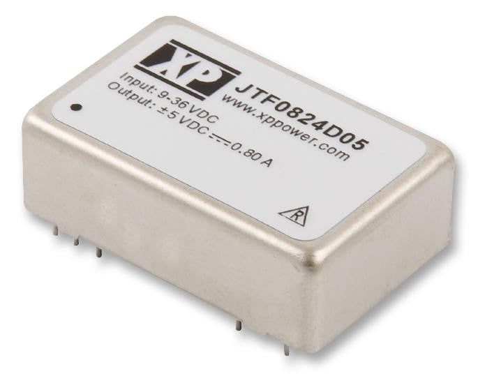 XP POWER JTF0824S05 Isolated Board Mount DC/DC Converter, 4:1 Input, DIP, Fixed, Through Hole, 8 W, 5 V, 1.5 A
