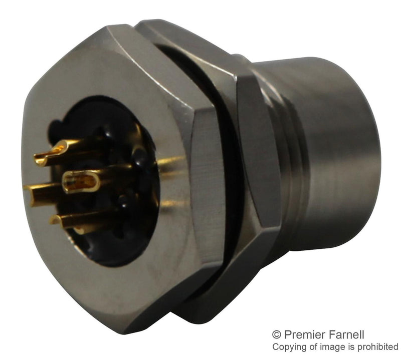 MULTICOMP 2MT3002-W04300 Circular Connector, Panel Mount Receptacle, 4 Contacts, Solder Socket
