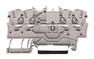 WAGO 2000-1404 4 Way 18A 800V DIN Rail Mount Terminal Block, 24-16AWG, 1mm&sup2; - Blue
