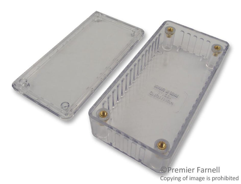 HAMMOND 1591BTCL Non Metallic Enclosure, T Series, Translucent, Multipurpose, PC (Polycarbonate), Unfinished, 31 mm