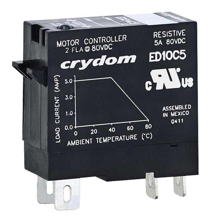 CRYDOM ED06D5 Solid State Relay, 5 A, 48 VDC, DIN Rail, Quick Connect
