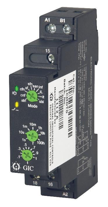 GIC 1CMDT0 Time Delay Relay, 0.1 s, 100 h, Micon 175 Series, SPDT, 8 A