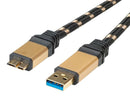 Roline 11.02.8879 USB Cable Type A Plug Micro B 2 m 6.6 ft 3.0 Black