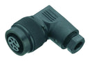 Binder 99-0130-75-12 Circular Connector 723 Series Right Angle Cable Receptacle 12 Contacts Solder Socket Threaded