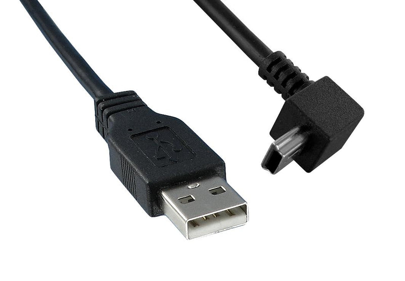Qualtek Electronics 3021074-10 USB 2.0 A Male TO Mini B UP Angled 10FT Length 480MBPS Black Color 97AC8898