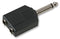 PRO Elec PE000036 Audio Adapter Mono Plug - 6.35mm Receptacle x 2