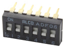 Alcoswitch - TE Connectivity ADF0604HL ADF0604HL DIP / SIP Switch 6 Circuits Through Hole Spst 24 V 100 mA