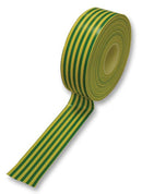 3M TEMFLEX 1500 YELLOW/GREEN Tape, Yellow/Green, Electrical Insulation, PVC (Polyvinylchloride), 19 mm, 0.75 ", 25 m, 82.02 ft