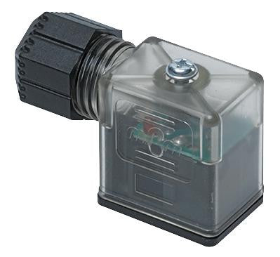 BRAD 121201-0001 DIN Valve Connector, mPm&iuml;&iquest;&frac12;, Form A, External Thread, 2 Pole, Ground Terminal, 250 Vac, 300 Vdc