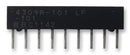 BOURNS 4309R-101-102LF Fixed Network Resistor, 1 kohm, 100 V, 8 Elements, Bussed, SIP, 200 mW