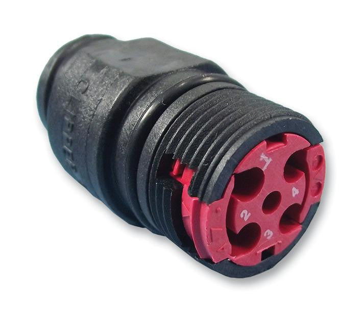 SOURIAU CL1C1101 Circular Connector, Clipper Series, Cable Mount Receptacle, 4 Contacts, Thermoplastic Body