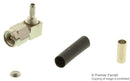MOLEX 73391-0230 50 Ohms, SMA Right-Angle Plug, Crimp, RG-174, RG-188 & RG-316 Cable, Brass Body, One Piece Per Bag