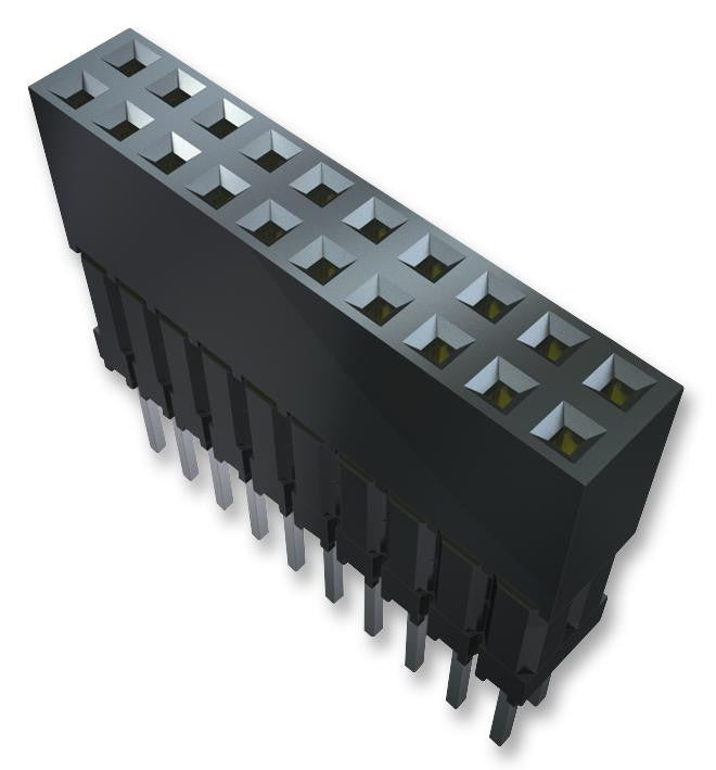 SAMTEC ESQ-120-23-G-D Board-To-Board Connector, ESQ Series, 40 Contacts, Receptacle, 2.54 mm, Through Hole, 2 Rows
