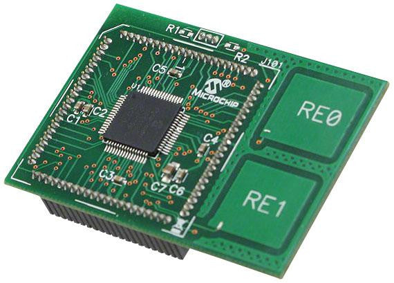 MICROCHIP MA180032 Plug-in Module Featuring the PIC18F66K80 Device