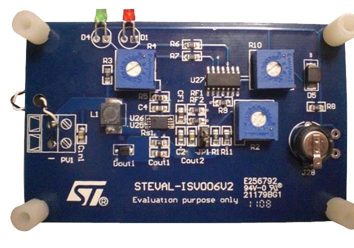 STMICROELECTRONICS STEVAL-ISV006V2 SPV1040 Battery Charger Evaluation Board with High Efficiency Monolithic Step-Up DC to DC Converter