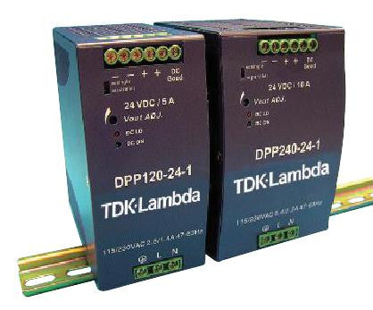 TDK-LAMBDA DPP30-24 AC/DC DIN Rail Power Supply (PSU), Class II, 1 Output, 30 W, 24 VDC, 1.3 A