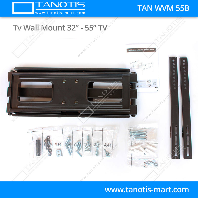 Tanotis - Tanotis Imported Swivel Tilt Heavy Duty Dual Arm Full Motion TV Wall mount for LCD/LED Plasma TV's upto 32" to 55" inch for Flat Wall or Corner mounting with VESA upto 400 MM x 400 MM - 2