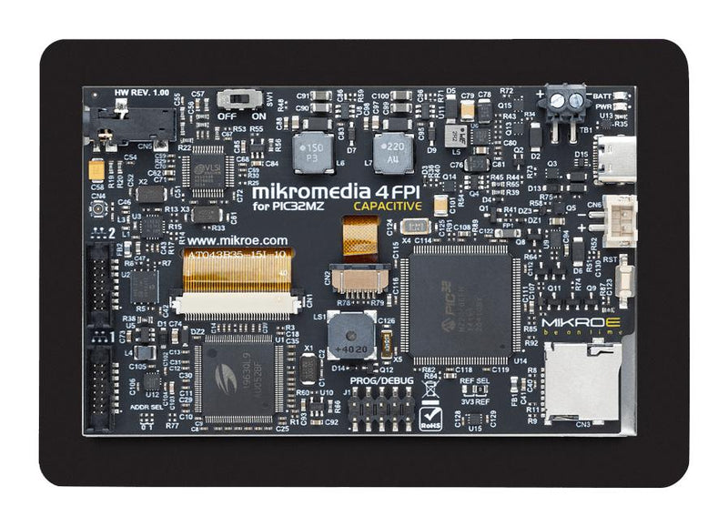 Mikroelektronika MIKROE-4984 Development Kit Mikromedia 4 4.3" TFT LCD PIC32MZ PIC Capacitive FPI Bezel New