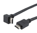 L-COM HD21PRAU-MM-BLK-05M Hdmi 2.1 Cable M/RA-UP-M PVC BLK 0.5M 52AK0488 New
