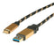 Roline 11.02.9013 USB Cable Type A Plug C 1 m 3.3 ft 3.1 Black