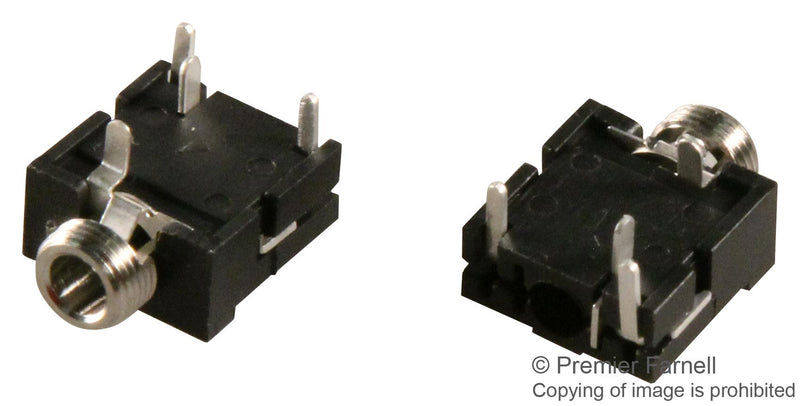 Schurter 4832.232 4832.232 Phone Audio Connector 3 Contacts Jack 3.5 mm PCB Mount Metal Body