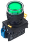 Idec YW1L-MF2E10Q4G Illuminated Pushbutton Switch YW Series SPST-NO Momentary Spring Return 24 V Green