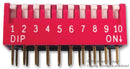 Multicomp MCNDP-10V DIP / SIP Switch 10 Circuits SPST-NO Through Hole 24 V