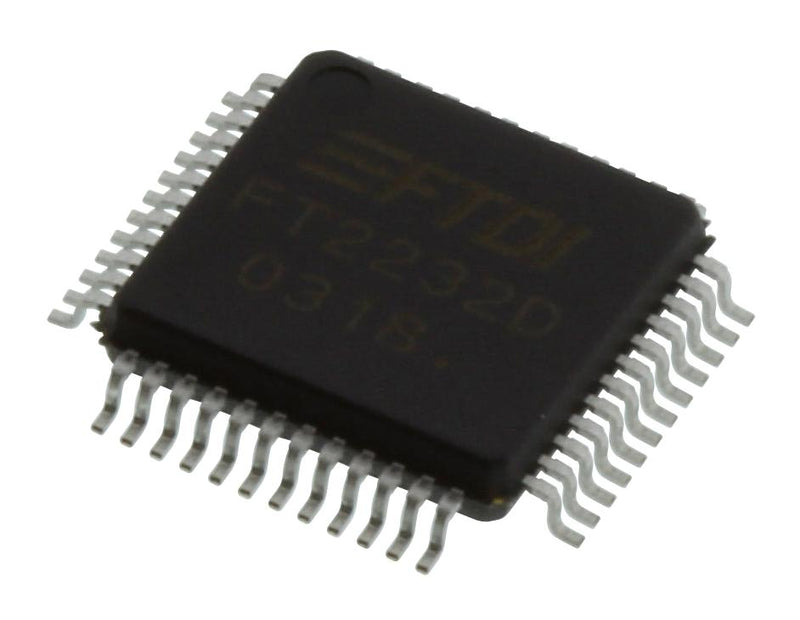 Ftdi FT2232D-REEL Interface Bridges USB to Uart Fifo 3 V 5.25 Lqfp 48 Pins -40 &deg;C