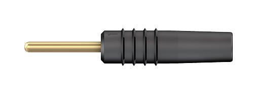Staubli 22.2070-21 22.1007 Banana Test Connector Plug Cable Mount 6 A 60 V Gold Plated Contacts Black