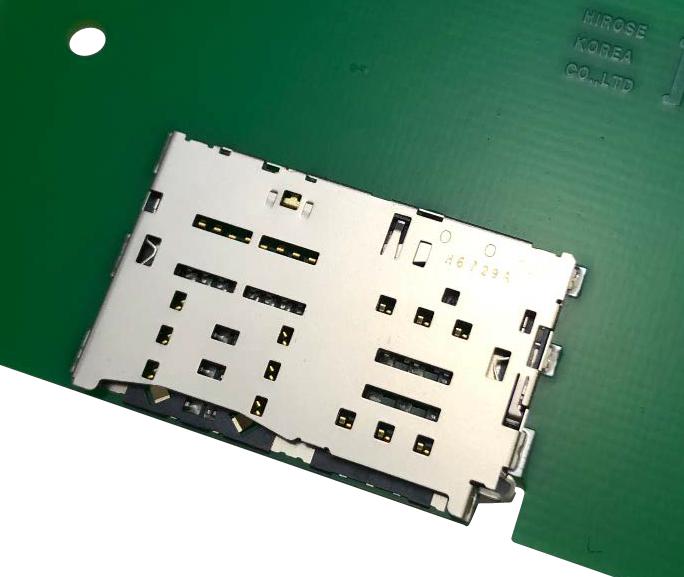 HIROSE(HRS) KP15TL-SF(800) Memory Card Connector Combo - Microsd Nano SIM Push In-Pin Eject Copper Alloy