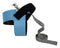 SCS NS-HGC1M Grounder Heel Blue Black 1 Mohm 24 &quot; Elastic Hook and Loop