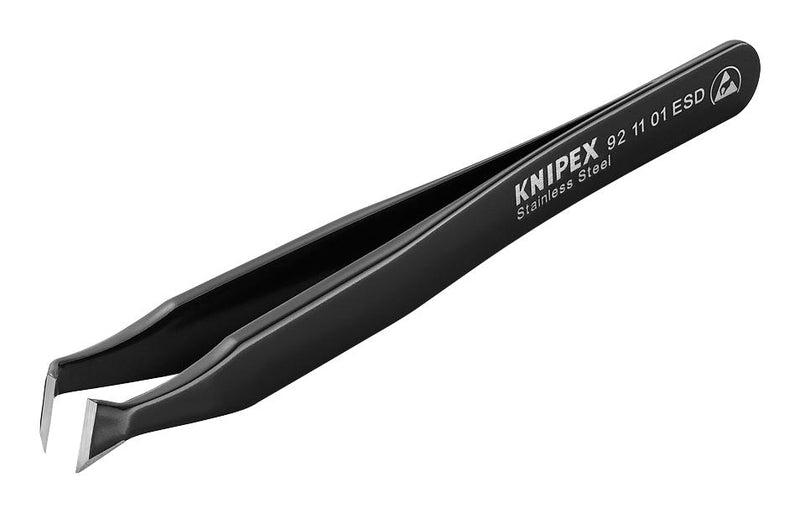 Knipex 92 11 01 ESD 92 ESD Tweezers Cutting Safe Bent Flat 115 mm Stainless Steel