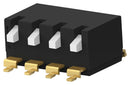 Alcoswitch - TE Connectivity EDSP04SGLFNTR04 DIP / SIP Switch Long Type 4 Circuits Spst SMD Edsp Series Unsealed 24 V