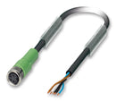 Phoenix Contact SAC-4P- 30-PUR/M 8FS Sensor Cable PUR M8 Receptacle Free End 4 Positions 3 m 9.8 ft
