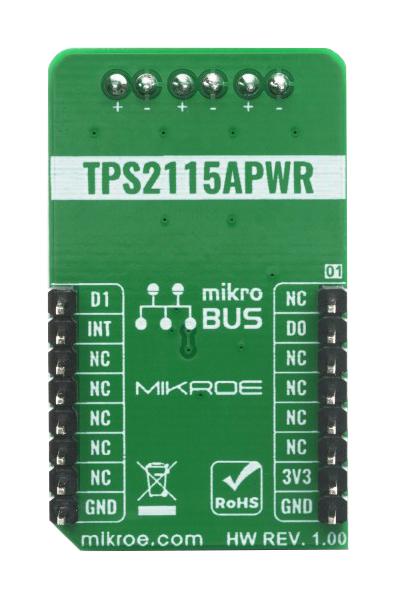 Mikroelektronika MIKROE-4109 MIKROE-4109 Click Board Power MUX Switch TPS2115APWR Gpio Mikrobus 3.3 V 42.9 mm x 25.4